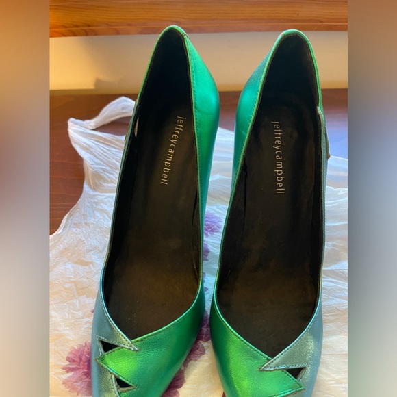 New Jeffrey Campbell Green Blue Stiletto Heels US6 - Picture 5 of 10